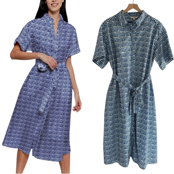 Tucker The Sarah Shirtdress Cobalt Sound Blue Quiet Luxury Old Money Size XL - Picture 1 of 16